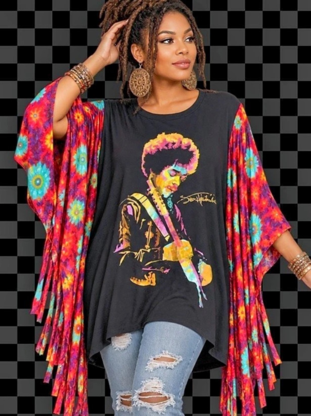 Upcycle wear of art upcycle Jimi Hendrex One size